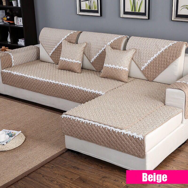 Чехлы для диванов для гостиной, льняная ткань, чехол для дивана, полотенце для дивана, однотонный чехол для дивана, угловые секционные чехлы для диванов W90 x L160 cm