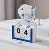 Ozean-Stil Schreibtischkalender Cartoon Holz Büro Stehblock Tisch Monat Datum Anzeige Zubehör für Heimdekoration Geschenke