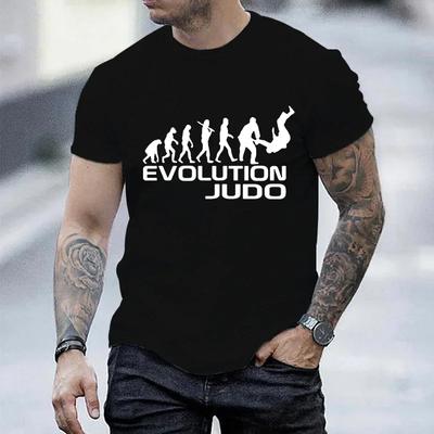 Letnie koszulki Ewolucja Judo Tshirt Śmieszne koszulki dla dorosłych mężczyzn O-neck T-shirty z krótkim rękawem Judo Koszulki z nadrukami Topy