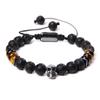 JYL Bracelet Men's Skull Braided Minimalist Attracts Courage & Positive Vibe