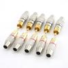 4pcs CCTV Camera Solder-Free Audio Video Cable Connector RCA Male Plug RCA Adapter