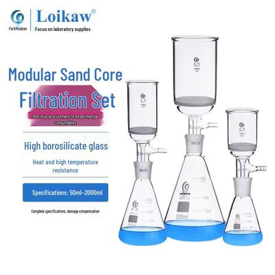 Laborglas Sandkern Saugfiltrationseinrichtung Set