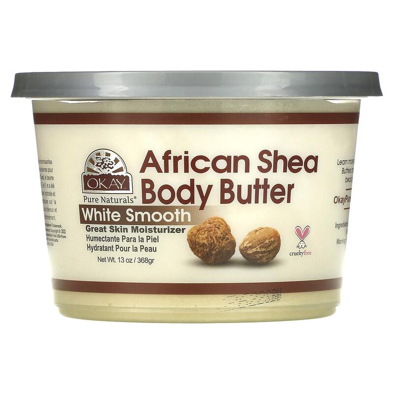 African Shea Body Butter, White Smooth, 13 Oz (368 G)