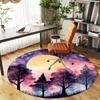 1pc Moonlit Forest Round Chair mat office Area Rug - Non-Slip, Floor Mat for Office, Bedroom, Ideal home decor gift p0105122
