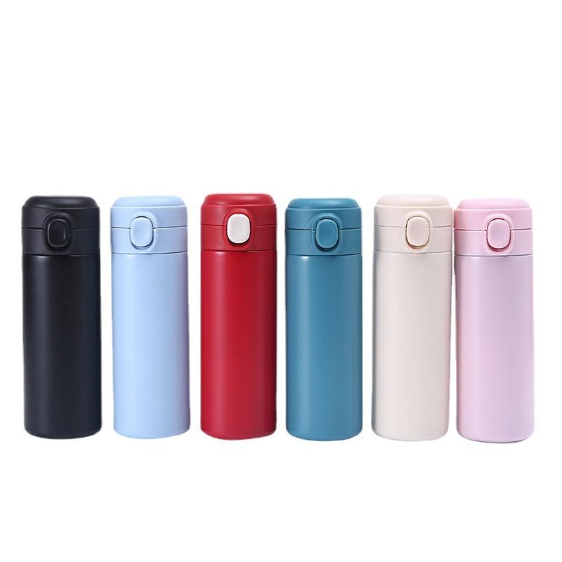 Enkel rostfri snäpplock ärtmugg bärbar lås vakuumisolerad mugg vattenmugg