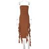 Fashion Style Women's Clothing 2024 Summer New Fashion Sexy Stylish Wrapped Chest Irregular Dress