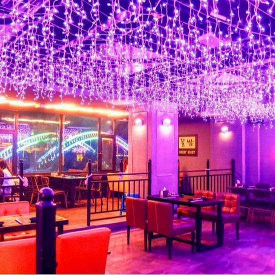 Outdoor LED Waterfall Icicle Lights - Starry Sky, Colorful & Waterproof for Christmas Decoration