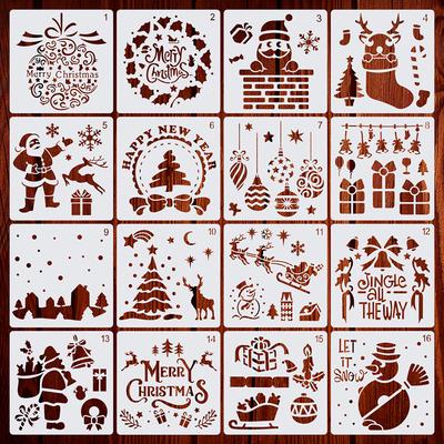 Weihnachtsmalvorlagen, Frohe Weihnachten, DIY Buchhaltungsvorlagen, Malvorlagen, Feiertagsdekorationen, Malwerkzeuge