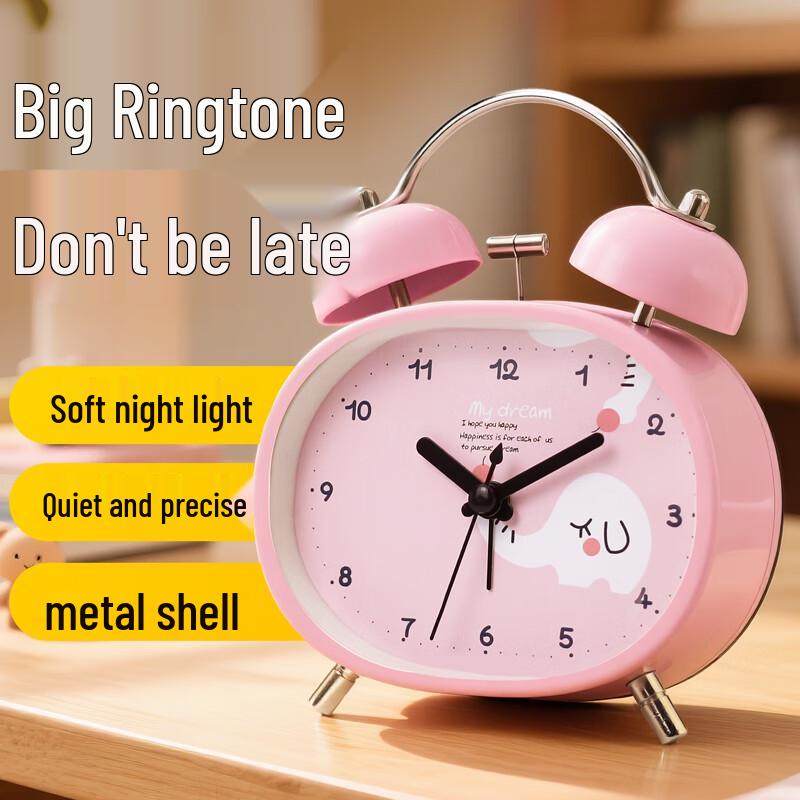Children s Cartoon Luminous Loud Mechanical Alarm Clock