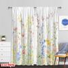 Plane Printing Curtain Popular Floral Symphony Versatile Polyester Fabric Without Rod Holiday Use Living Room Set Of 2 Made Washable Area Ready