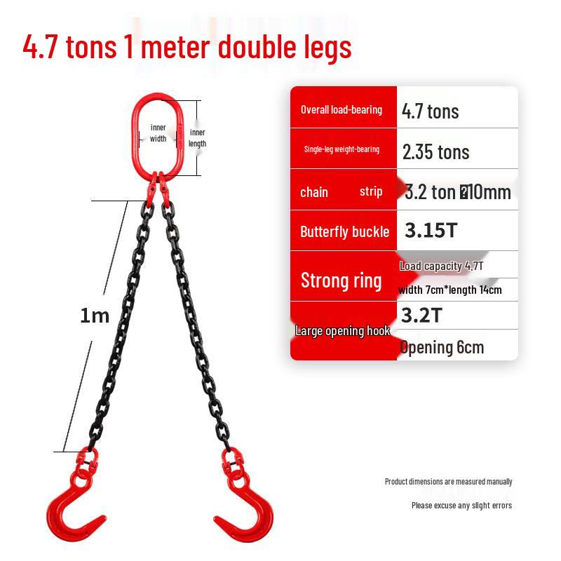 G80 Manganese Steel Double Hook Sling Chain for Lifting and Hoisting