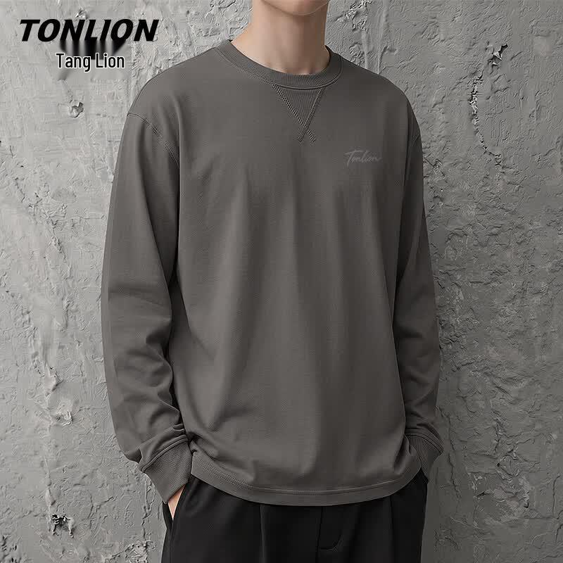 TonLion Men s Pure Cotton Long-Sleeve T-Shirt 3XL