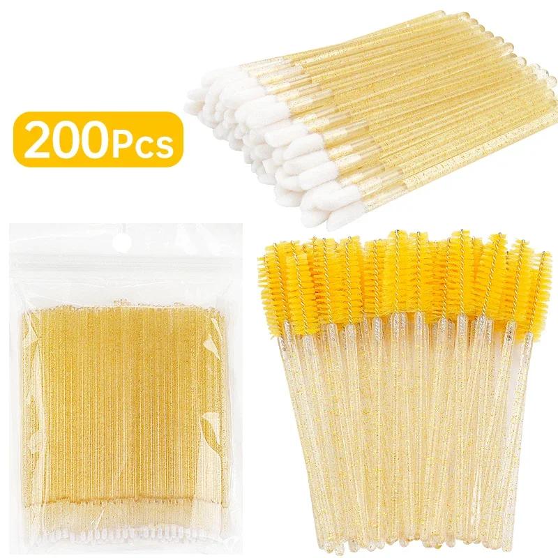 Eyelash Brush 200pcs Micro Brush Eyelash Extension Special Eyelash Removal Brush Lipline Cotton Brush for Eyelash Extension Tool
