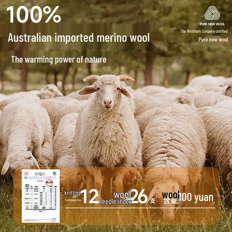 Hengyuanxiang Women's 100% Pure Wool High-Waist Thermal Leggings