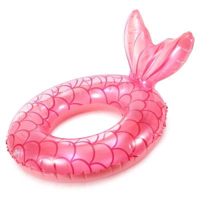 HappyHome Kids' Mermaid Float with Backrest, Cute, for Boys and Girls (Pink)