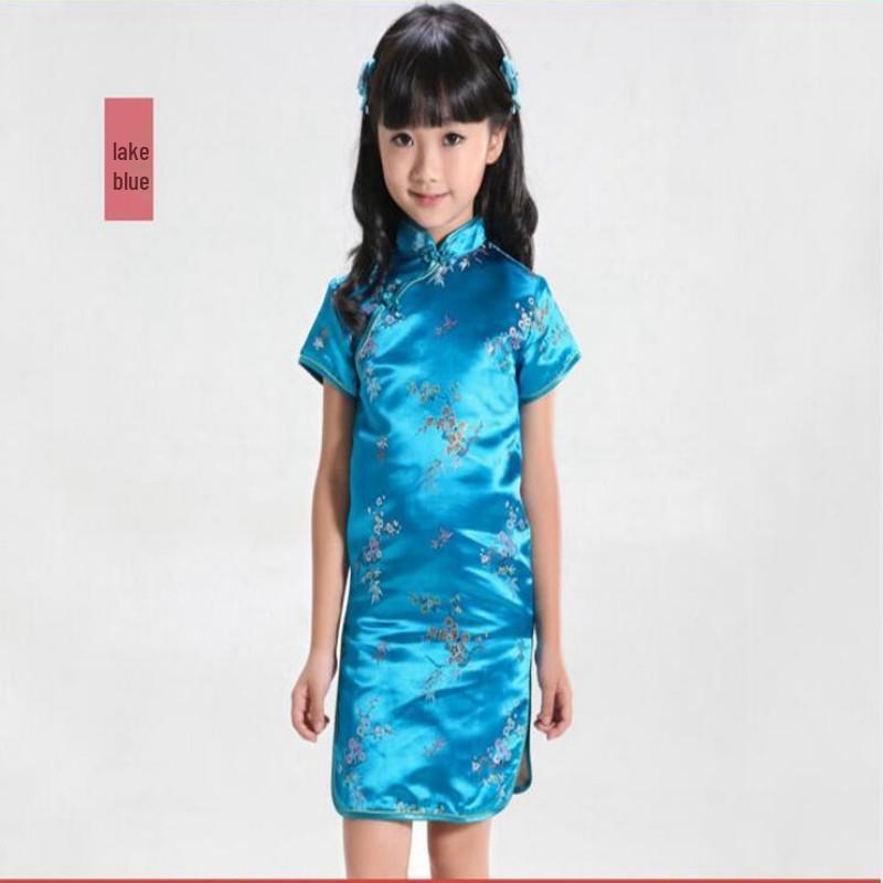 2023 Chinese Style Floral Cheongsam for Girls - Birthday, Banquet & Performance Dress