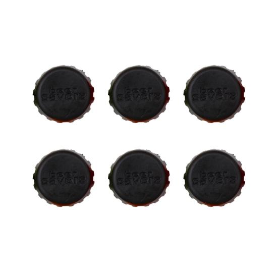 6 Pcs/Set Silicone Beer Bottle Caps Food-Safe Reusable Lid for Home Brewing Beer Wine Soda Bottles Beer Lovers Parties Gifts
