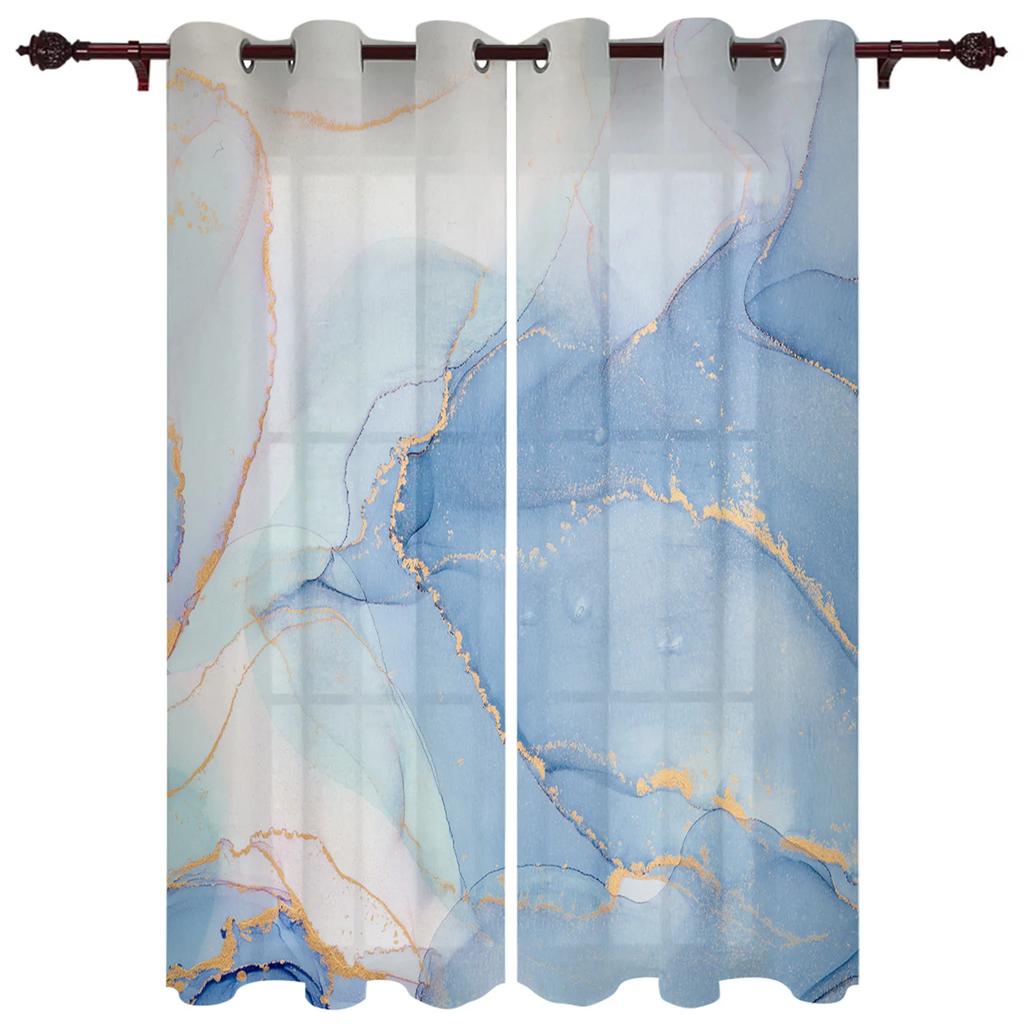 Vardagsrum Utrymme Lyxiga Gardiner Marmor Turkos Rosa Kök Sovrum Dekoration Gardin Utomhus Paviljong Gardiner