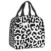 Purple And Pink Leopard Seamless Thermal Insulated Lunch Bag Animal Cheetah Resuable Lunch Container for School Food Box