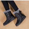 Warm Women's Thick-Sole Winter Snow Boots Velcro-Fastening Waterproof Women's Boots Casual Women's Footwear