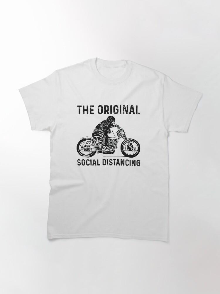 Motorcycle The Original Social Distancing  Funny Best Gift Ideas Motorcycle Lover Classic TShirt 2026 Summer Mens Tshirt