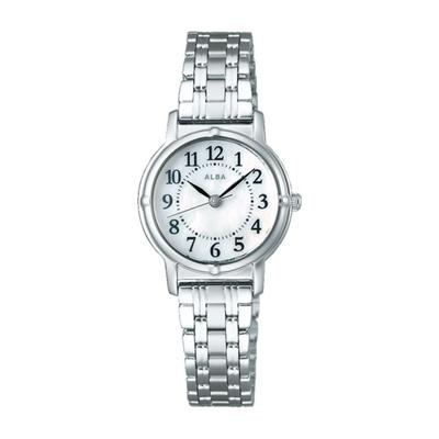 Seiko Alba Women's Quartz Watch AEGK426 (White Dial, Silver Case)