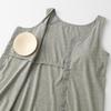 Gunze SELfEAR CI4058N New Gray Size Front Easy to Put On and Take Off Tank Top Women's Moch, LL, Opening, Padded,
