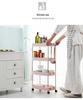 Bathroom & Kitchen Multi-layer Floor-standing Storage Trolley Shelf