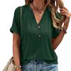 Spring and Summer Women's European and American Top Solid Color Fashion Short Sleeve Women