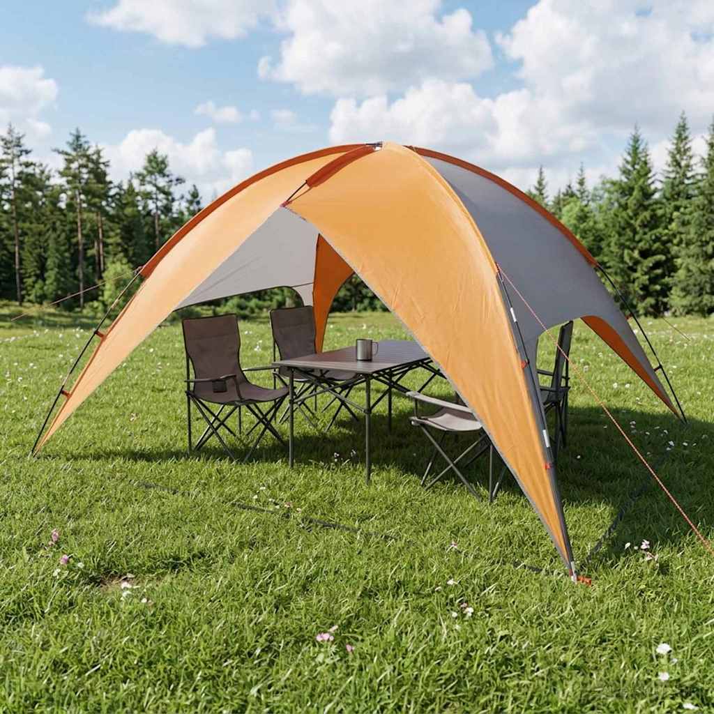 Camping Tent with Rain Fly Waterproof Dome Grey and Orange