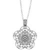 Collana con Ciondolo Loto Etnico Vintage - Gioiello Floreale da Donna Regalo