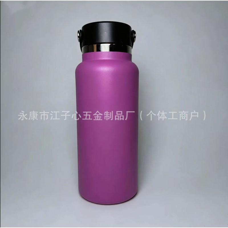 Borraccia Termica in Acciaio Inossidabile 32oz 40oz Doppia Tappo Tazza da Viaggio per Esterno con Manico Ermetica Palestra Escursionismo Campeggio