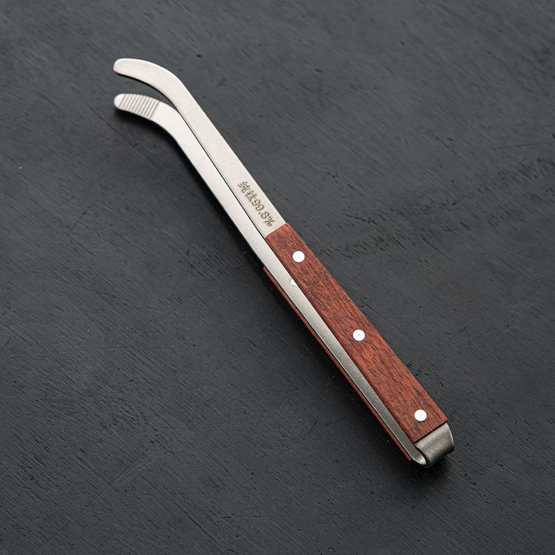 1PC Pure Titanium Tea Tongs, Heat-resistant Household Ebony Gongfu Tea Set Accessories Cup Tongs