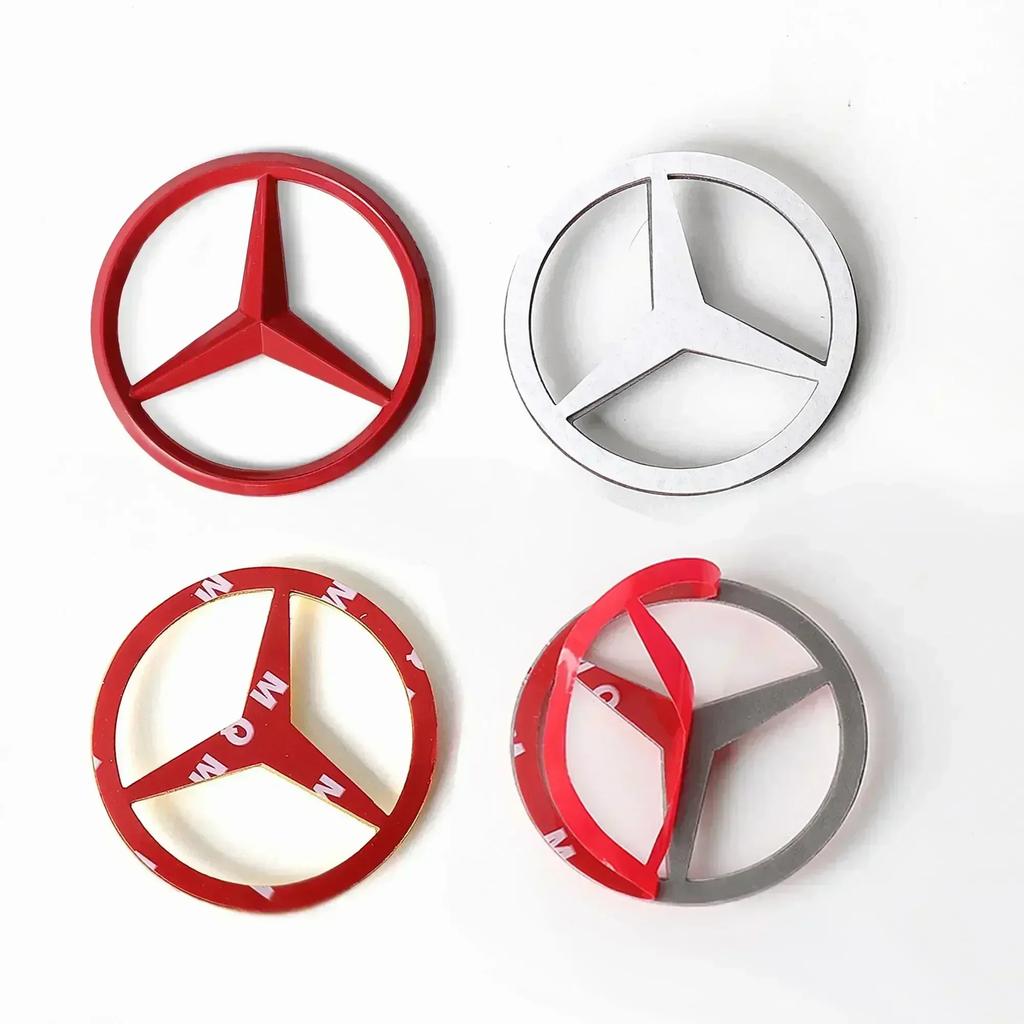 MEA4 70mm Car Badge Sticker Engine Emblem Decoration Decal for Mercedes Benz AMG A B C D M S R G Class W108 W124 W212 W176 W168 W202