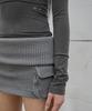 Sailpeulei Folded Knit Skirt Shorts / Charcoal