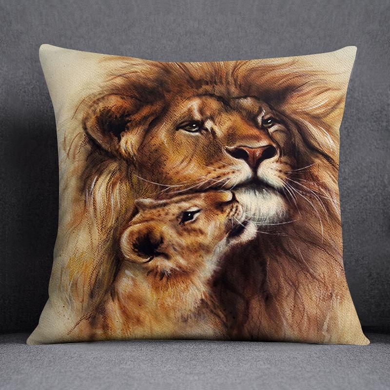 African Animal Beasts Home Decoration Pillowcase Square Pillowcase Home Office Decoration Cus On Cover