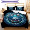 Underwater Kingdom Glass Pattern Bedding,Quilt Set Quilt Cover Pillowcase Home Birthday Gift (1*duvet cover+2*pillowcase,without core)