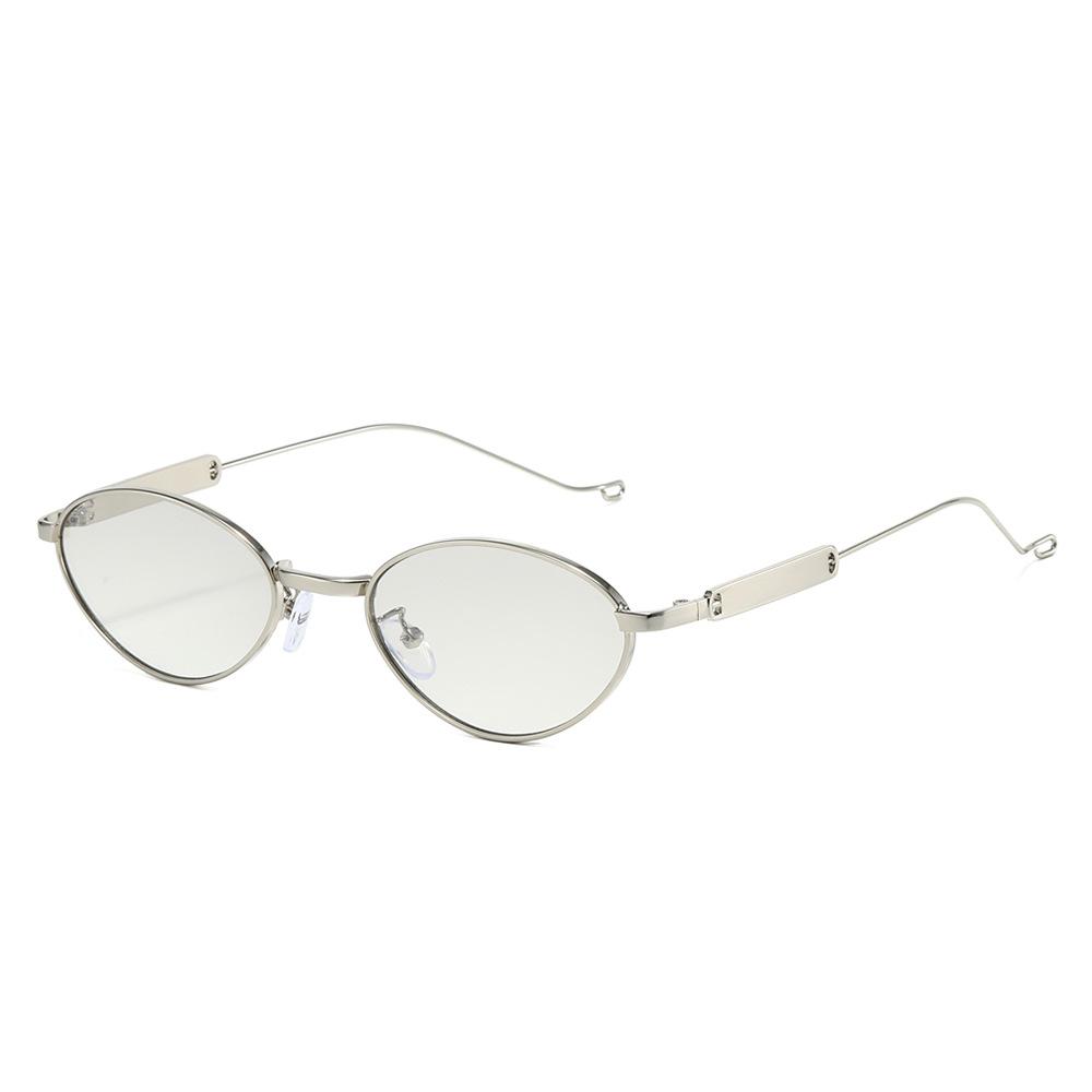 New Vintage Oval Frame Sunglasses Women Luxury Metal Frame Sunscreen Eyeglasses Fashion Outdoor UV400 Sunglasses Men's Goggles