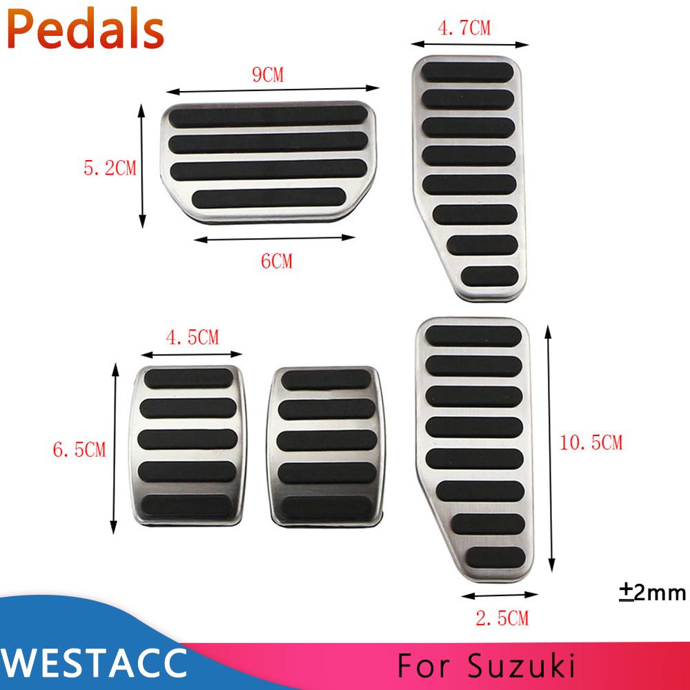 Stainless Steel Car Pedals Gas Brake Pedal Covers for Suzuki Jimny Jimni Swift Dzire Ciaz Wagonr Ertiga Baleno