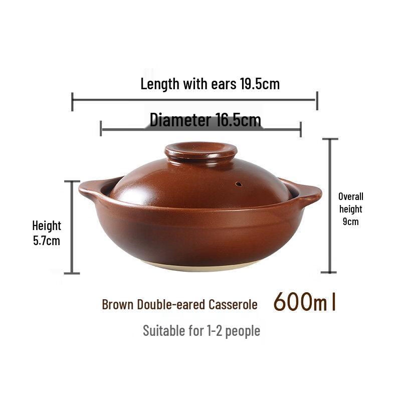 High-Temperature Ceramic Clay Pot with Lid