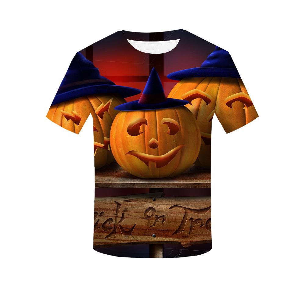 Halloween personlig 3D-tryckt t-shirt för vuxna män sommar kortärmade t-shirts