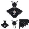 Stylish Toddler Baby Boys Girls Halloween Bat Costume Romper Hat Set For Special Occasions