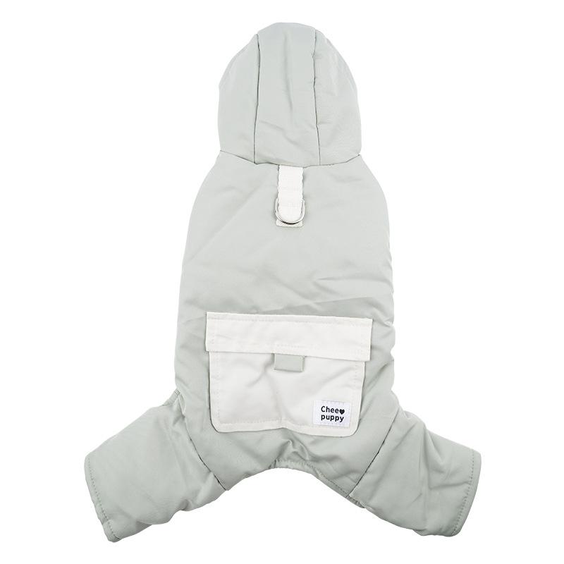 

Dog autumn and winter four-legged cotton clothes contrasting colors can be traced and thickened outer wear cotton clothes Teddy small dog dog clothes 2XL