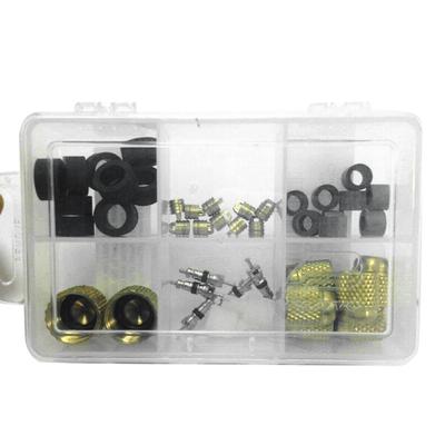 Kit de herramientas de reparación de juntas de sellado de 1/4 y 3/8 pulgadas, tapas de manguera de carga de refrigerante