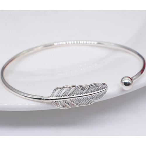 925 Silber Engelsfeder Glücksarmreif Designer Armbänder Armreifen Für Damen Party Schmuck Geschenke Schmuck