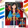 Mulan Digital Oil Painting Diy Coloring Handpainted Handpainted Filling Home Decoration Gift, Canvas Wall Art for Adult Decor
