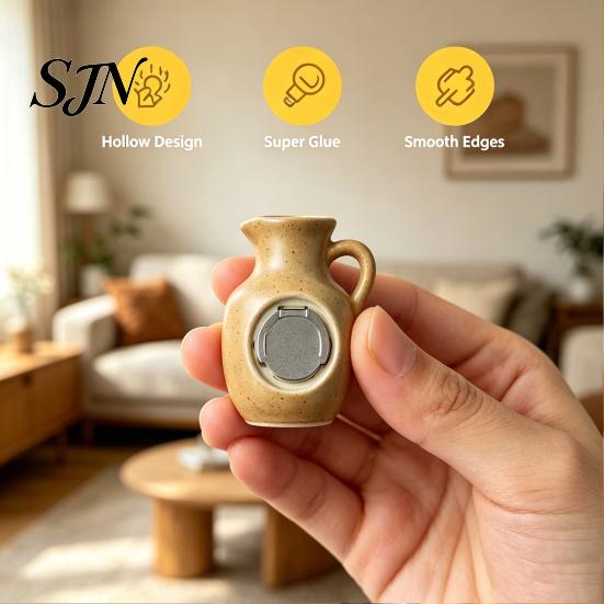 Creative Kitchen Organization Tools Mini Ceramic Vase Fridge Magnets, Cute Tiny Flower Magnets for Refrigerator Accessories Artificial Flowers,