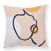 Ins Abstract Modern Simple Plush Pillowcase Line Decoration Pillow Car Office Waist Rest