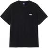 Fila T Shirts Unisex Black Blk Crew Neck Moderate FS2RSH2101X-BLK