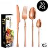 Acciaio inossidabile Ins stile francese piccolo vita luce lusso retrò stile spork per cibo in stile occidentale set da 16 pezzi